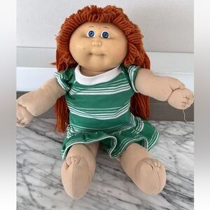 Cabbage Patch Kids CPK Girl Doll Red Orange Hair Blue Eyes HM1 1983 Vintage 80s